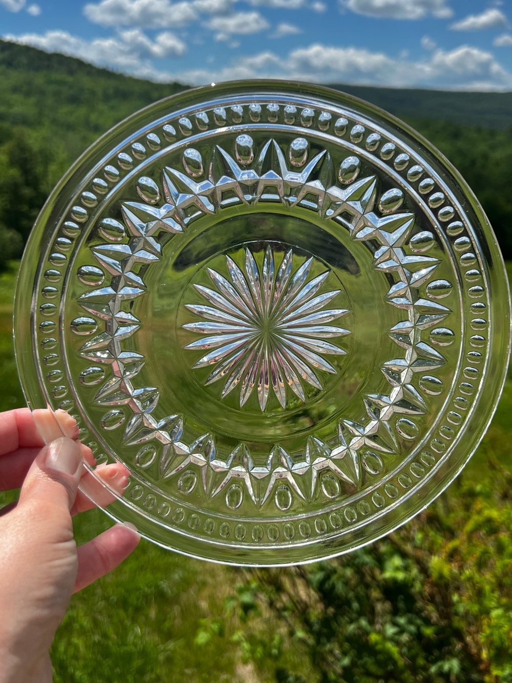 Vintage Indiana Glass Park Lane Lunch/ Salad Plates (set of 6) MCM